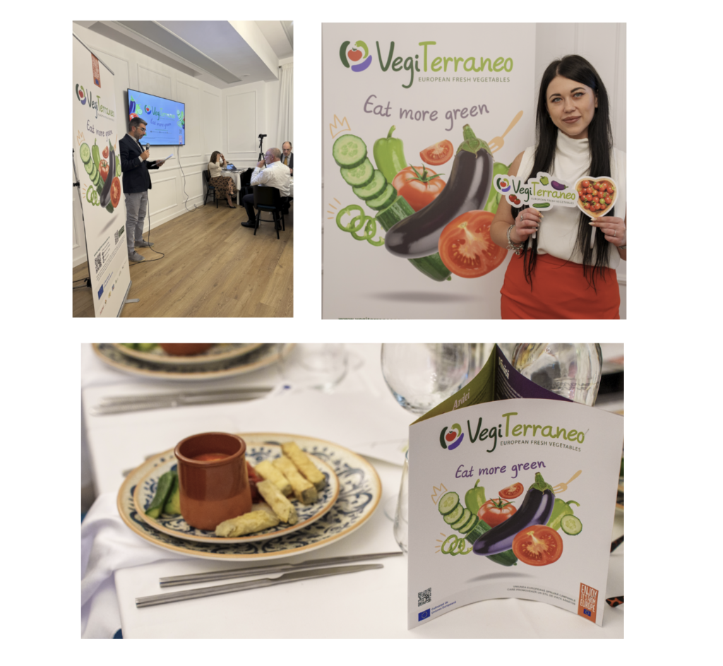 European fruits and vegetables lauded at the press event organised by the Vegiterraneo programme in Bucharest